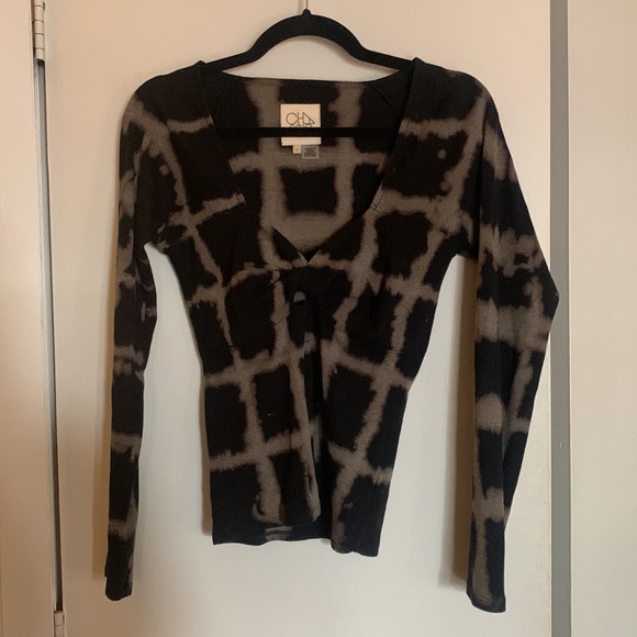 CHASER RECYCLED VINTAGE RIB LONG SLEEVE TOP WITH TWIST DETAIL - Picture 2 of 12